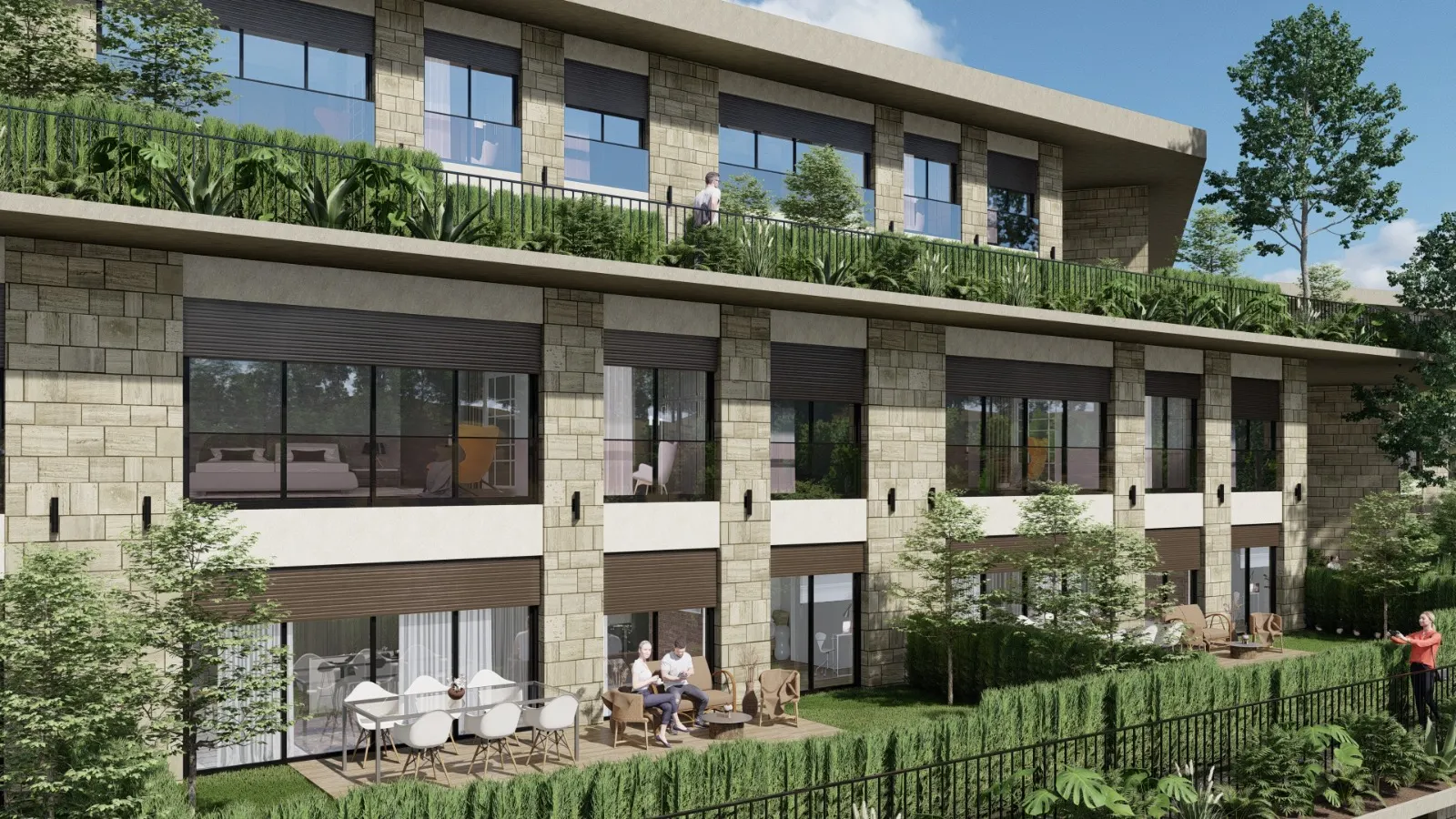 Beykoz Villa — bahçe kotu ve ortak peyzaj