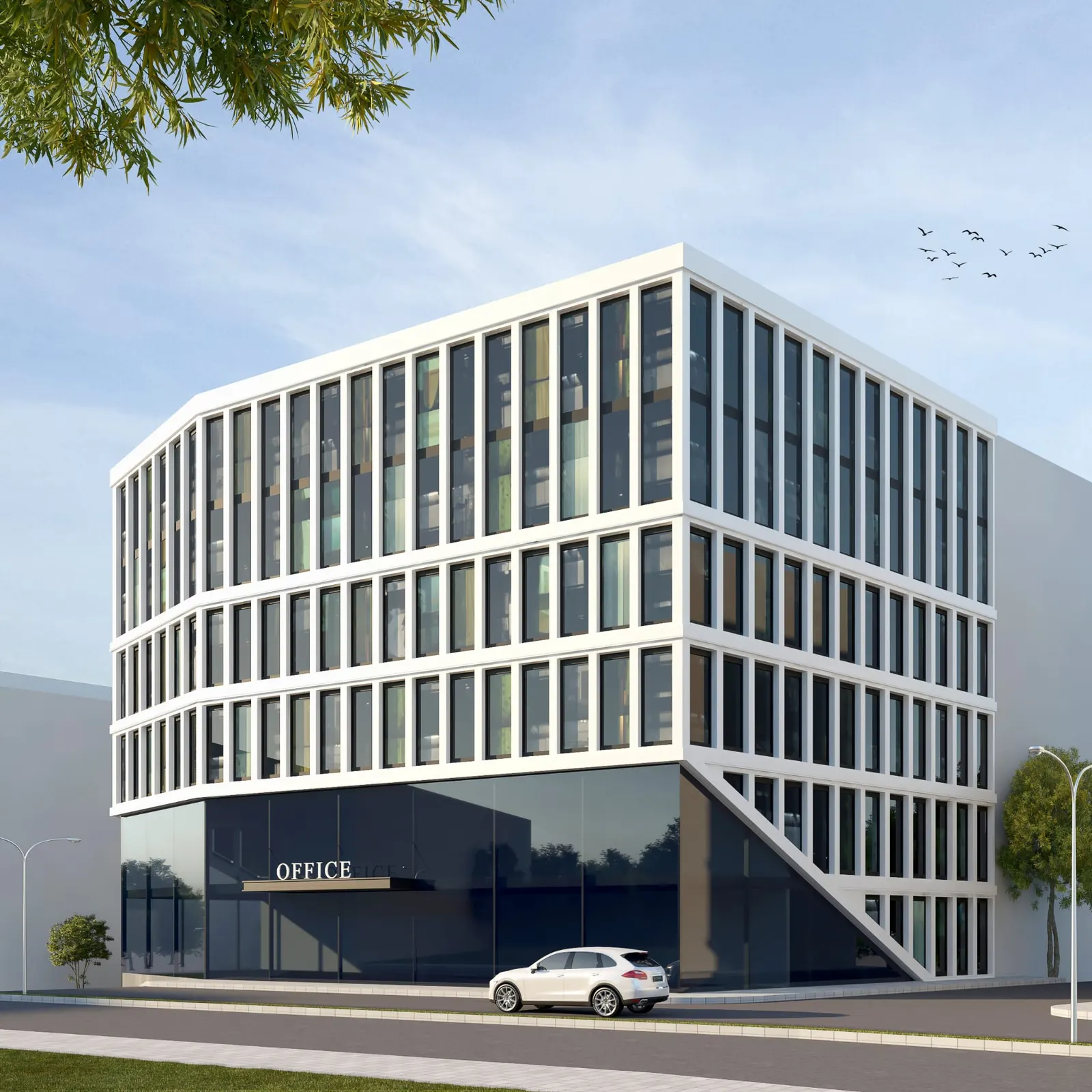 Çakmak Plaza — cephe ve kütle çalışması